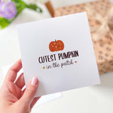Cutest Pumpkin Halloween Card Happy Halloween Gift Card For Boy Girl Daughter Son Niece Nephew Grandson Granddaughter Kids First Halloween