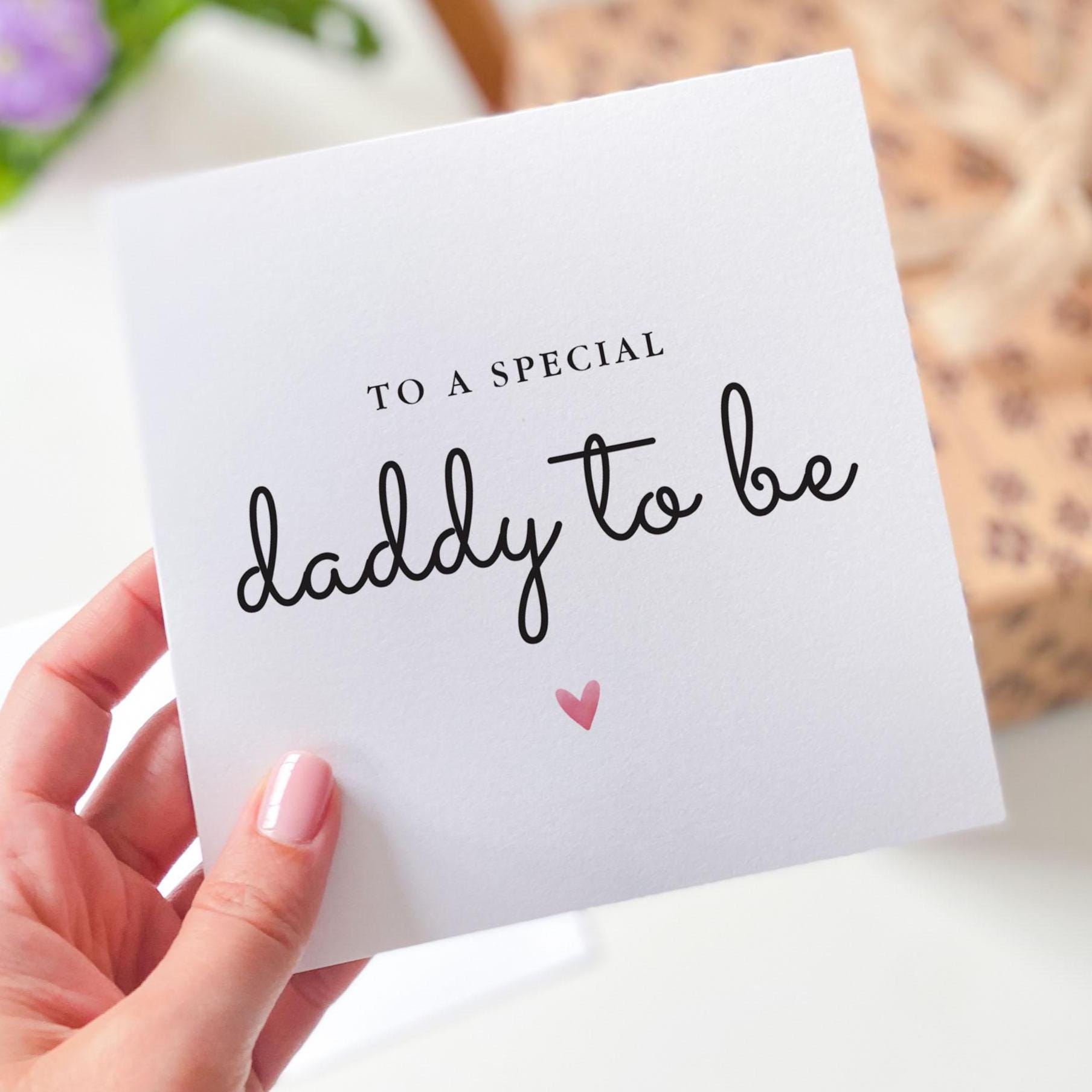 Daddy to Be Card Cute Card for Expecting Dad Dad's Birthday Father's Day Christmas Pregnancy Announcement Gift for Future Father Baby Bump