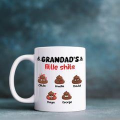 Dad's little shits mug Personalised gift for dad Fathers Day Christmas birthday gift for him Funny present Daddy Dada Papa