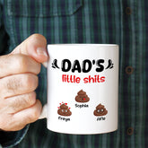 Dad's little shits mug Personalised gift for dad Fathers Day Christmas birthday gift for him Funny present Daddy Dada Papa