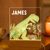 Dinosaur Night Light Custom Name LED Lamp T - Rex Kids Room Decor Nursery Gift for Boys Girls 1st - 6th Birthday