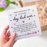 Dog Dad Valentine's Day Card from Dog Best Dog Dad Ever Card for Pet Lover Puppy Paw Print Card from Pet to Dog Father Dog Owner Valentine