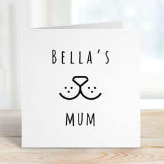 Dog Owner Gift Card To The Best Mum With Cute Dog Happy Mother's Day Dog Mum's Birthday Funny Gift Card For Mummy Mum Crazy Dog Mums