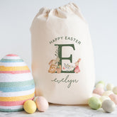 Easter Bunny Sack - Gift for Son, Daughter, Grandchild, Niece or Nephew – Custom Name Egg Hunt Bag