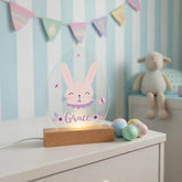 Easter Egg Bunny LED Night Light Gift with Name – Keepsake for Daughter, Niece, Granddaughter