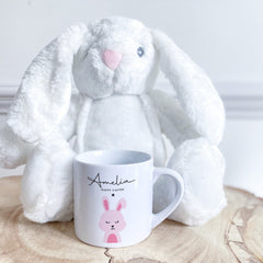 Easter Mug For Boys And Girls, Pink Or Blue, Cute Bunny Gift For Kids Toddler Children Present