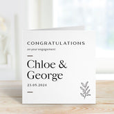 Engagement Card With Name And Date Congratulations On Your Engagement Card With Personalised Engagement Card Gift Greeting Cards Engaged