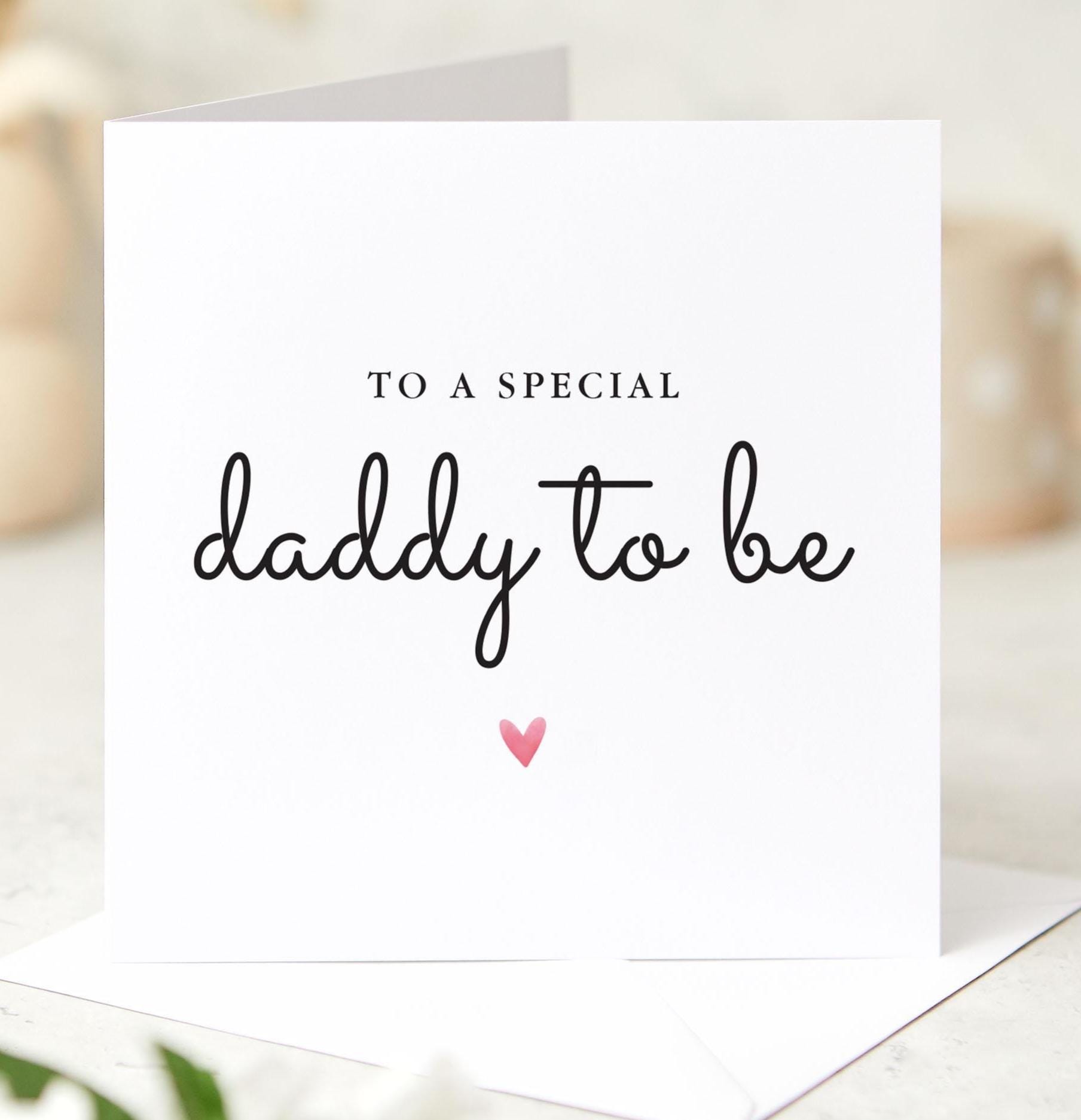 Father’s Day Card for Daddy to Be From the Bump Cute First Father’s Day Birthday Christmas Card for Expecting Dad Minimal Design New Dad