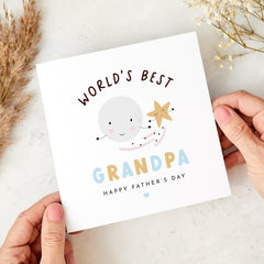 Father’s Day Card for Grandpa Cute Moon and Star Grandad Keepsake A Heartfelt Way to Celebrate a Wonderful Grandfather from Grandchild