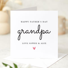 Father’s Day Card for Grandpa Cute Personalised Card with Grandchildren Names