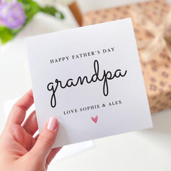 Father’s Day Card for Grandpa Cute Personalised Card with Grandchildren Names
