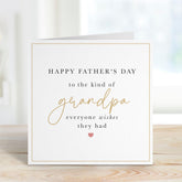 Father’s Day Card for Grandpa Elegant Minimalist Design Name Special Keepsake for the Best Grandad from Grandchild To the Kind of Grandpa