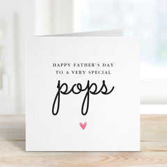 Father’s Day Card for Pops Heartfelt Card To a Special Pops First Father's Day Card for Pops