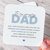 Father's Day Coaster for Dad Thoughtful Quote Gift from Son or Daughter First Fathers Day Gift for New Dad