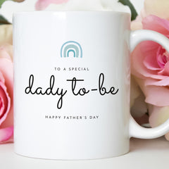 Father's Day Mug Gift for Stepdad - Daddy to Be - Papa - Grandad to be or Godfather Rainbow Design Gift from Child Thoughtful Keepsake