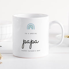Father's Day Mug Gift for Stepdad - Daddy to Be - Papa - Grandad to be or Godfather Rainbow Design Gift from Child Thoughtful Keepsake
