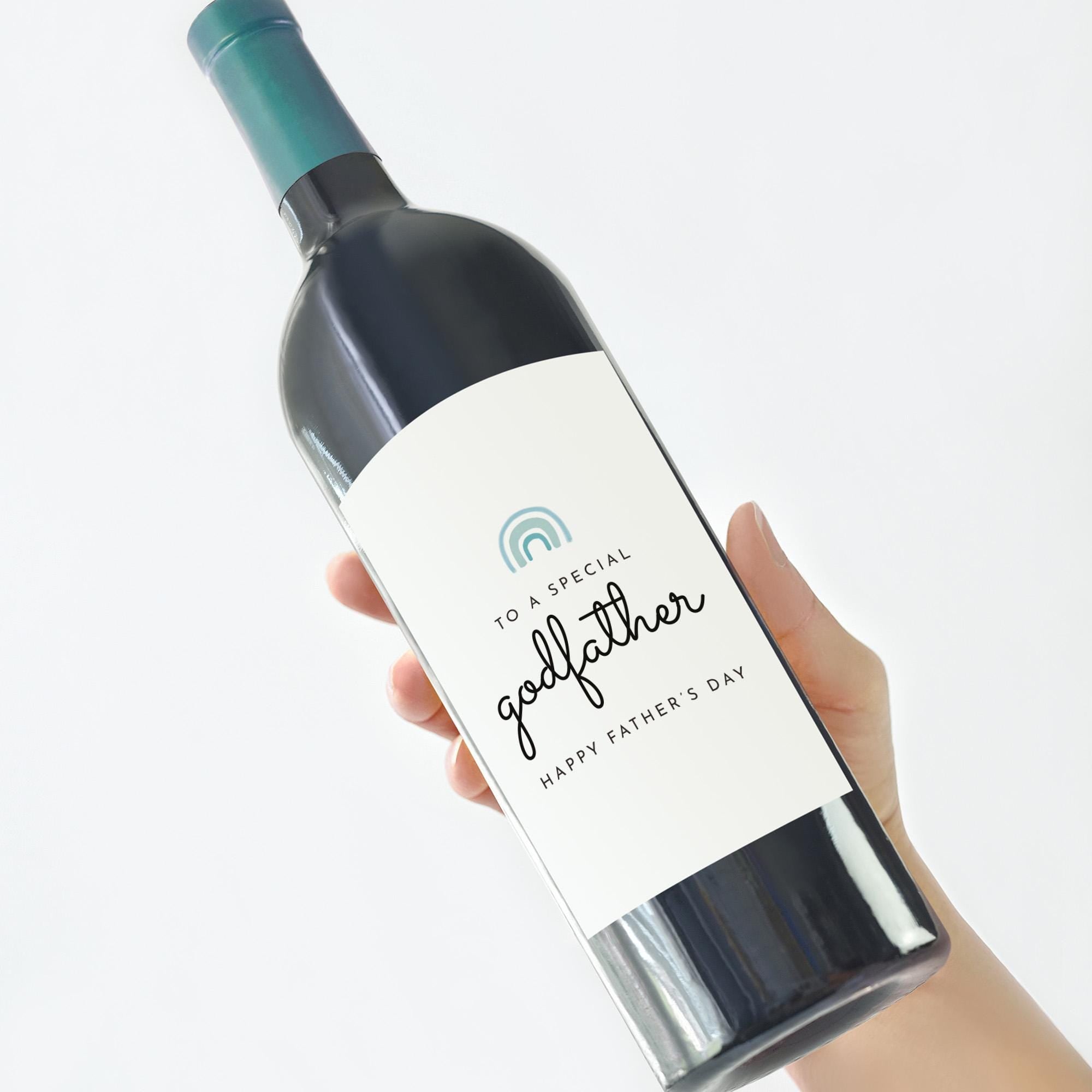 Father’s Day Wine Label Thoughtful Gift for Dad Stepdad Godfather Grandad to Be Daddy to - be Special Bottle Decoration