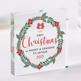 First Christmas as my Nanny & Grandad Personalised Acrylic Plaque for Grandparents