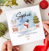 First Christmas Card for New Baby Xmas Keepsake for Son, Daughter, Niece, Nephew, Grandchild, Granddaughter, Grandson