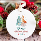 First Christmas ornament for baby boy or baby girl 1st Xmas gift Cute ceramic ornament as for keepsake granddaughter grandson son daughter