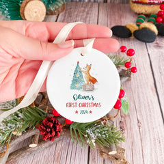 First Christmas ornament for baby boy or baby girl 1st Xmas gift Cute ceramic ornament as for keepsake granddaughter grandson son daughter
