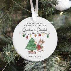 First Christmas Ornament for New Mum Dad Grandma Grandad Uncle Auntie To My Wonderful Personalised Xmas Tree Gift Cute Ceramic Keepsake