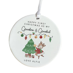 First Christmas Ornament for New Mum Dad Grandma Grandad Uncle Auntie To My Wonderful Personalised Xmas Tree Gift Cute Ceramic Keepsake