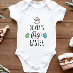 First Easter Baby Bodysuit - Gift for Son, Daughter, Grandchild, Niece or Nephew – Custom Name Outfit