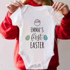 First Easter Baby Bodysuit - Gift for Son, Daughter, Grandchild, Niece or Nephew – Custom Name Outfit