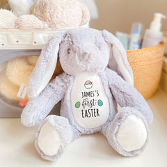 First Easter Bunny Toy Gift - Custom Name Plush for Son, Daughter, Grandchild, Niece or Nephew