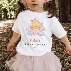 First Easter Chick T-Shirt – Personalised Baby & Toddler Easter Outfit for Boys or Girls