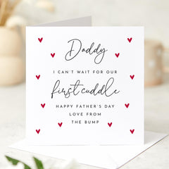 First Father’s Day Card for Daddy to Be Custom Name From the Bump Special Keepsake for Expectant Waiting for First Cuddle New Dad Gift Card