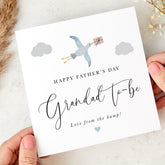 First Father's Day Card for Grandad to Be Cute Stork Design Keepsake from the Bump Pregnancy Announcement Card Grandpa to - be