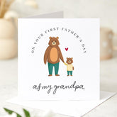 First Father's Day Card for Grandpa Cute Papa Bear Design Keepsake Card from Grandchild for New Grandad Papa Grandpa