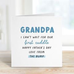 First Father’s Day Card for Grandpa to Be From the Bump Personalised Name Baby Feet Happy 1st Fathers Day Keepsake Waiting to Meet You