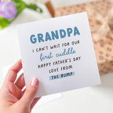 First Father’s Day Card for Grandpa to Be From the Bump Personalised Name Baby Feet Happy 1st Fathers Day Keepsake Waiting to Meet You