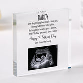 First Father's Day Gift from the Bump Personalised Daddy Acrylic Keepsake with Scan Photo New Dad Sentimental Present for daddy father dad
