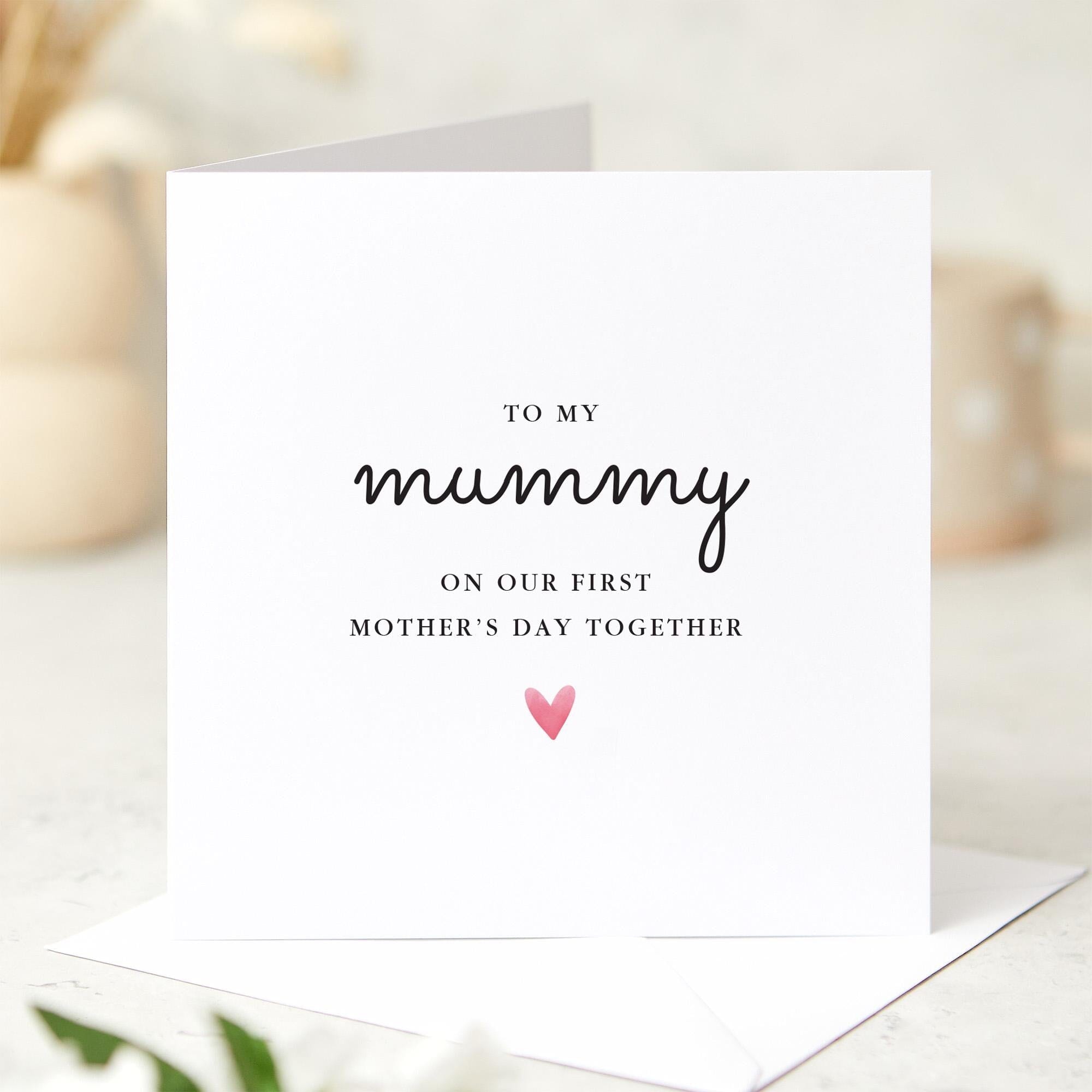 First Mother's Day Together Card Thoughtful Gift for Mummy Heartfelt Keepsake Card New Mum Special 1st Mothers Day from Baby Son Daughter