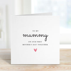 First Mother's Day Together Card Thoughtful Gift for Mummy Heartfelt Keepsake Card New Mum Special 1st Mothers Day from Baby Son Daughter