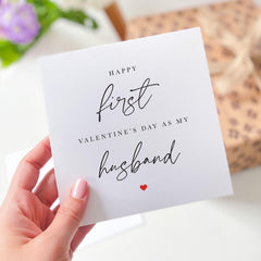 First Valentine's Day as My Husband Card Valentines Card for Him New Husband Valentine's Day Keepsake Thoughtful Love Card Newlywed Married