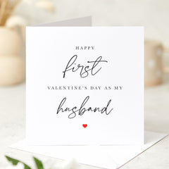 First Valentine's Day as My Husband Card Valentines Card for Him New Husband Valentine's Day Keepsake Thoughtful Love Card Newlywed Married