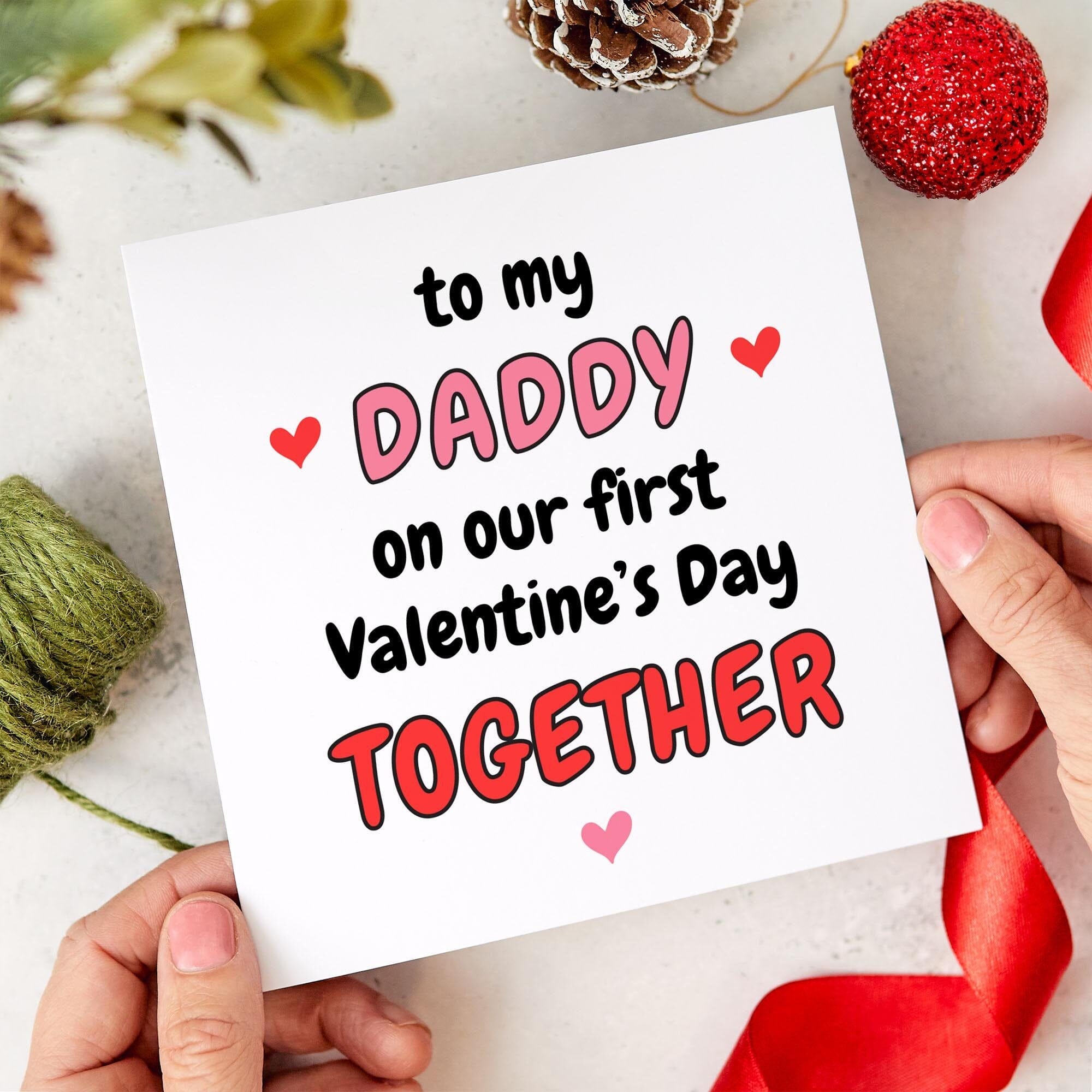 First Valentine's Day Card for Daddy Cute Heartwarming Card from Baby Thoughtful Keepsake Gift for Dad's Special Day New Dad 1st Valentine