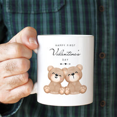 First Valentine’s Day Gift Mug – Cute Bear Couple
