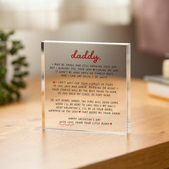 First Valentine’s Day New Daddy Acrylic Plaque from Baby Bump