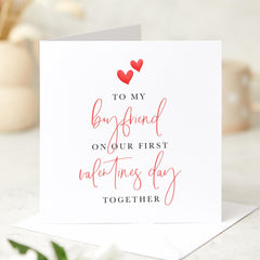 Firstvalentine's Day Card For Boyfriend Romantic Card For Him Cute And Thoughtful 1Stvalentine's Day Gift For New Relationship
