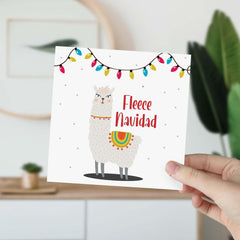 Fleece Navidad Llama Christmas Card Cute And Festive Holiday Greeting Cards For Her Him