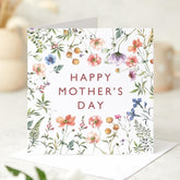 Floral Mother's Day Card Elegant Watercolour Wild Flower Card for Mum Birthday Card for Mum Beautiful Botanical Greeting Card for Mother