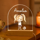 Football Night Light Birthday Gift for Nephew Niece Grandson Granddaughter Son Daughter Soccer Player LED