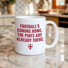 Football's Coming Home Mug – Funny England Football Fan Gift, Three Lions Supporter Coffee Cup