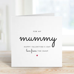 For My Mummy Valentine's Day Card From Bump Mum - to - Be Card Pregnant Mum Present Baby Love First Valentine Expecting New Mum Gift